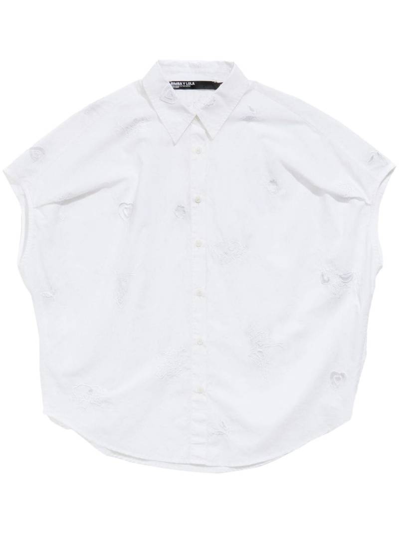 Bimba y Lola embroidered short-sleeve shirt - White von Bimba y Lola