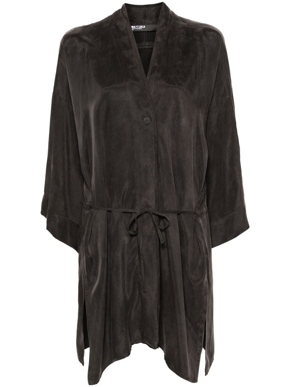 Bimba y Lola faux suede belted robe - Grey von Bimba y Lola