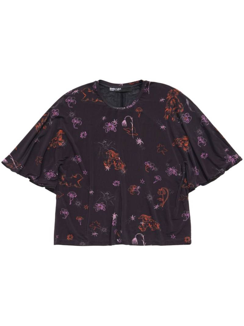 Bimba y Lola graphic-print T-shirt - Purple von Bimba y Lola