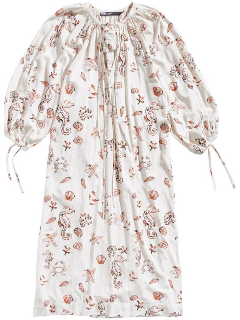 Bimba y Lola graphic print dress - White von Bimba y Lola