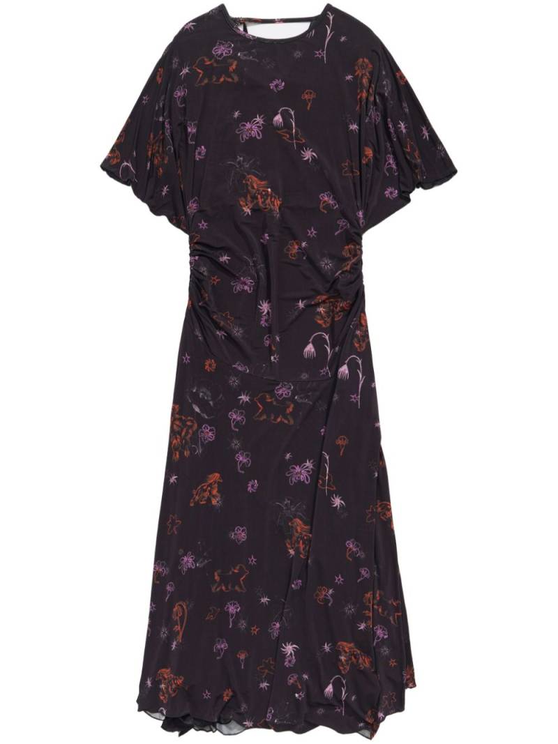 Bimba y Lola graphic-print maxi dress - Purple von Bimba y Lola