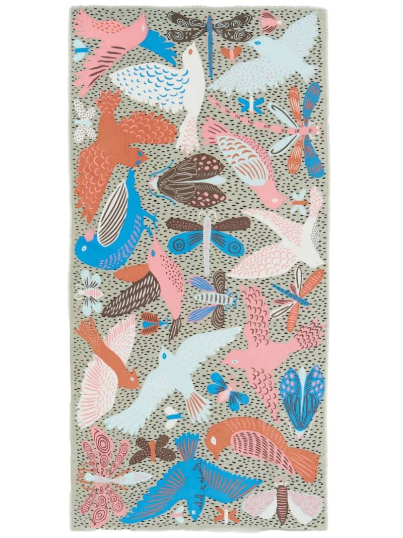 Bimba y Lola graphic-print scarf - Grey von Bimba y Lola