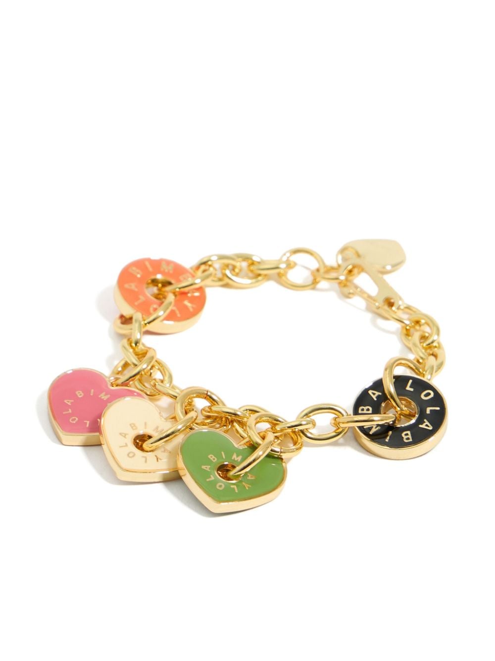 Bimba y Lola heart-charm bracelet - Pink von Bimba y Lola