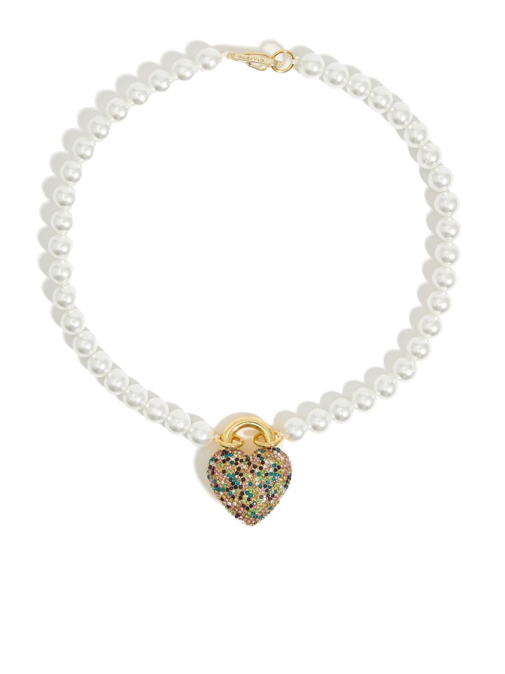 Bimba y Lola heart-charm pearl necklace - White von Bimba y Lola