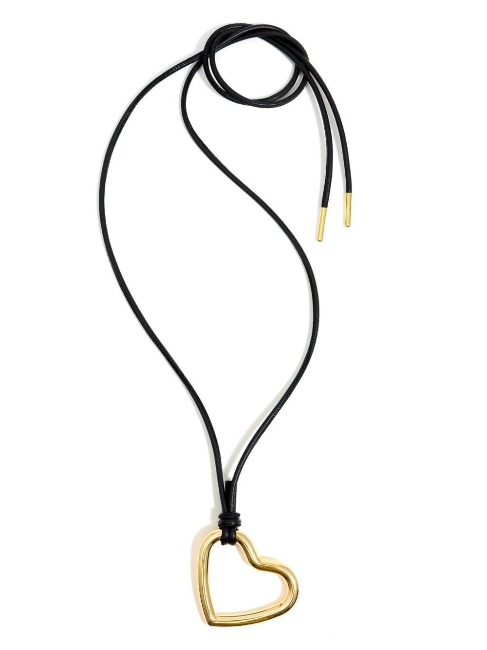 Bimba y Lola heart-pendant leather-strap necklace - Black von Bimba y Lola