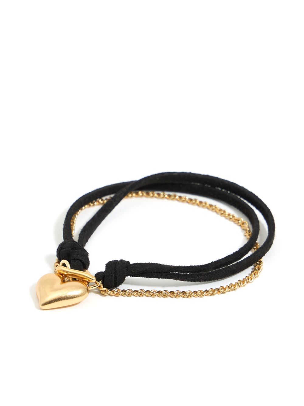 Bimba y Lola heart pendant necklace - Black von Bimba y Lola