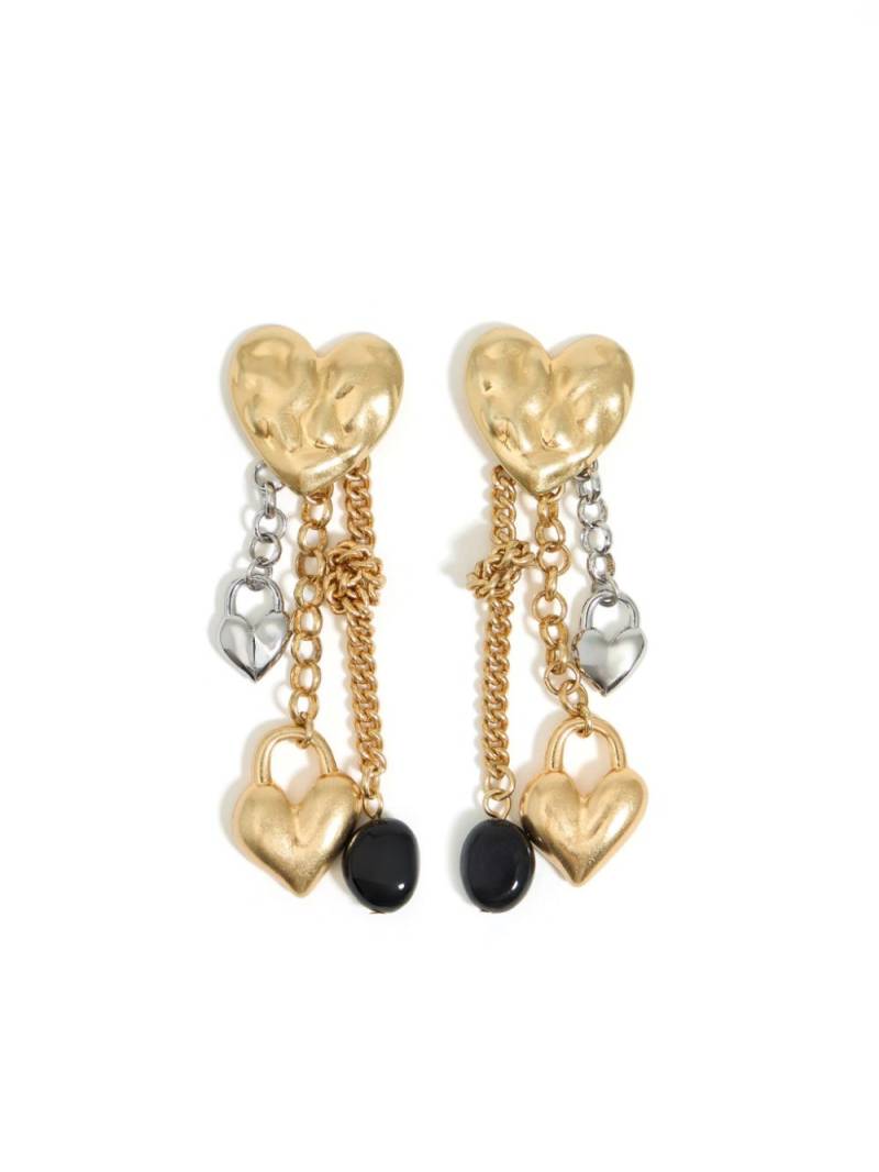 Bimba y Lola heart pendants earrings - Gold von Bimba y Lola