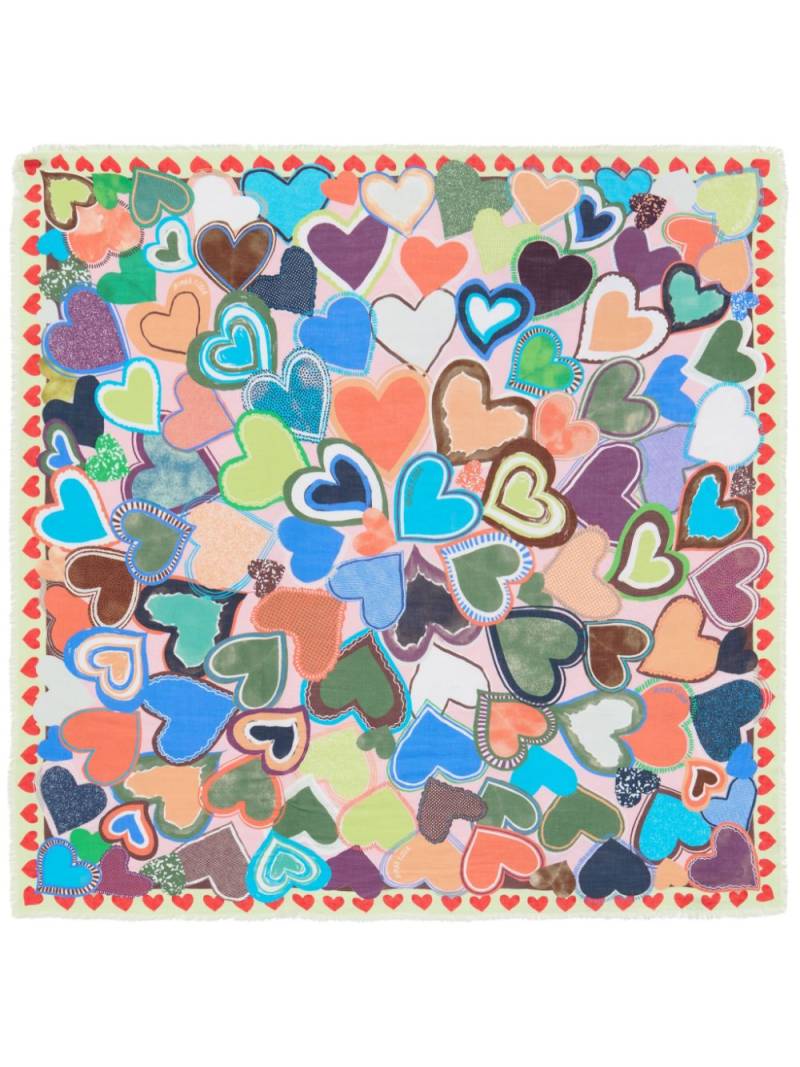 Bimba y Lola heart-print shawl - Green von Bimba y Lola