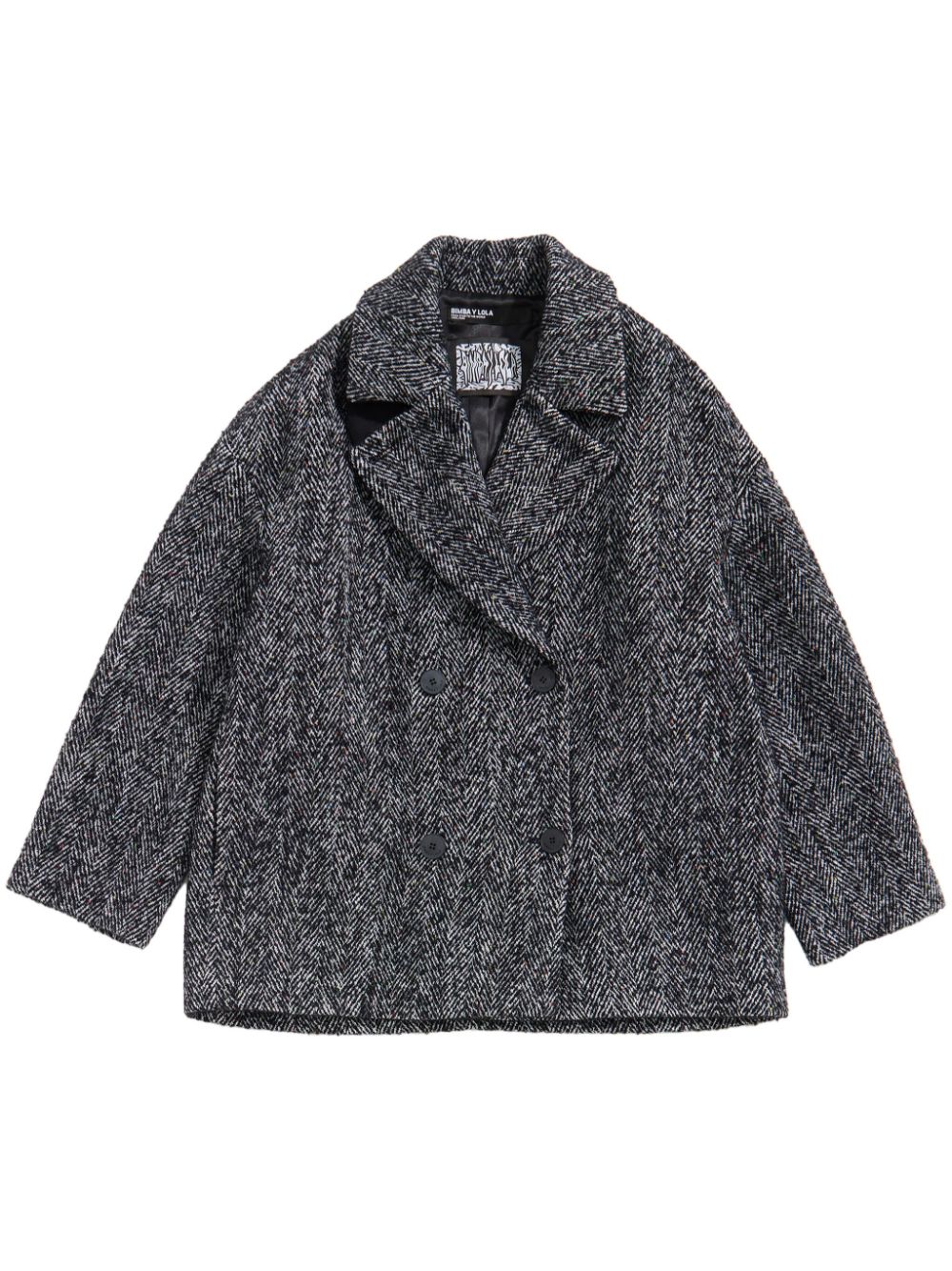 Bimba y Lola herringbone tailored jacket - Black von Bimba y Lola