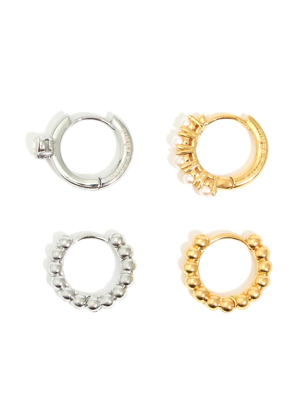 Bimba y Lola hoop earrings (set of 4) - Gold von Bimba y Lola