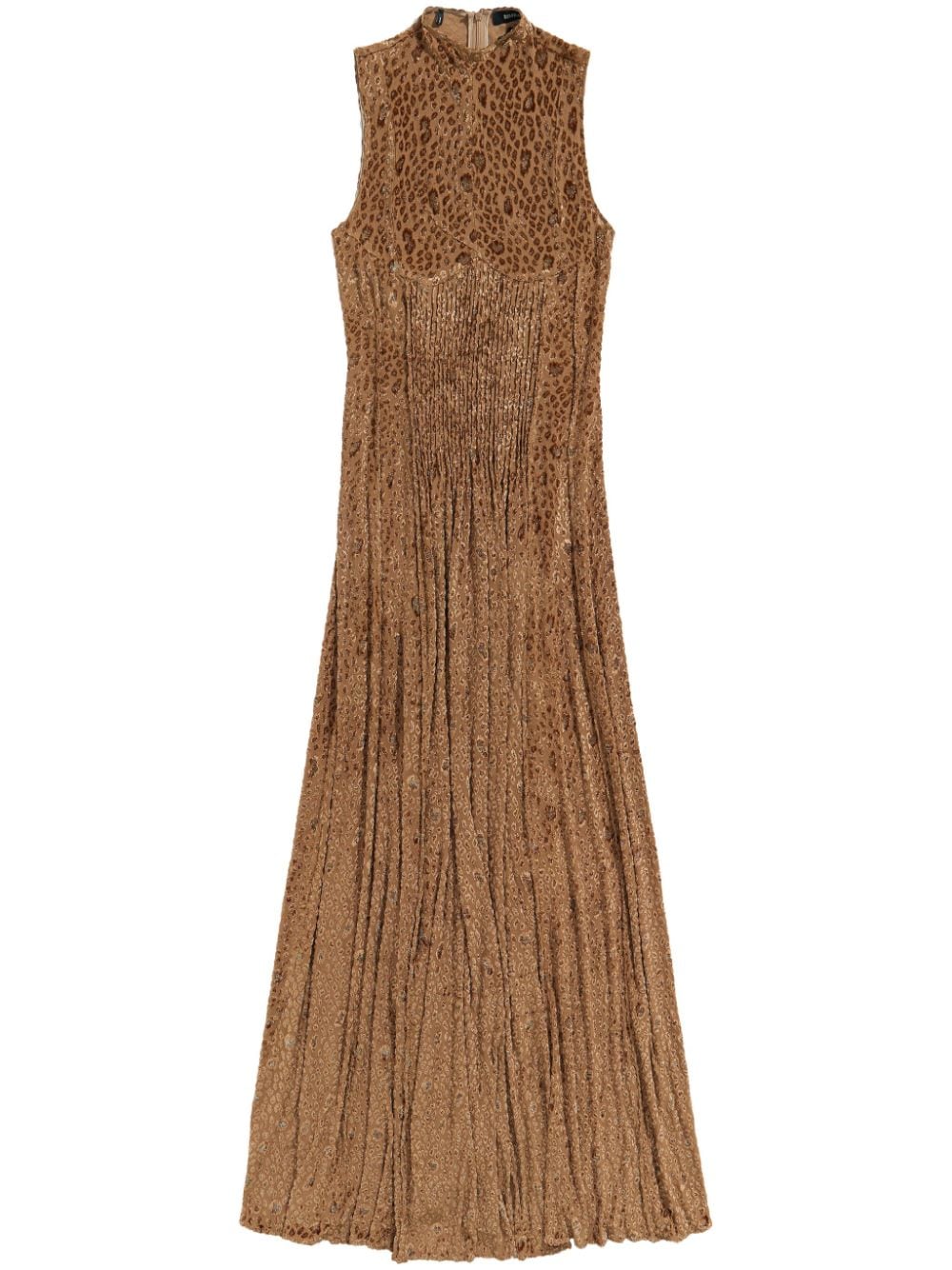 Bimba y Lola jacquard pleated maxi dress - Brown von Bimba y Lola