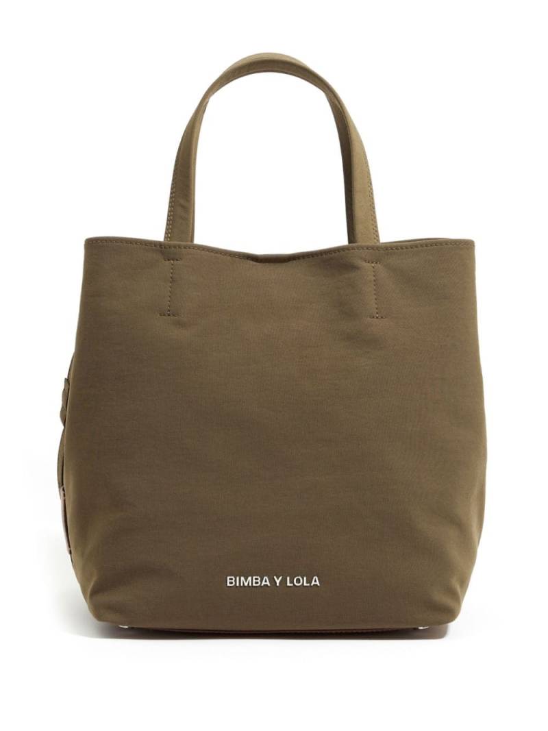 Bimba y Lola large Gabardine Chihuahua tote bag - Green von Bimba y Lola