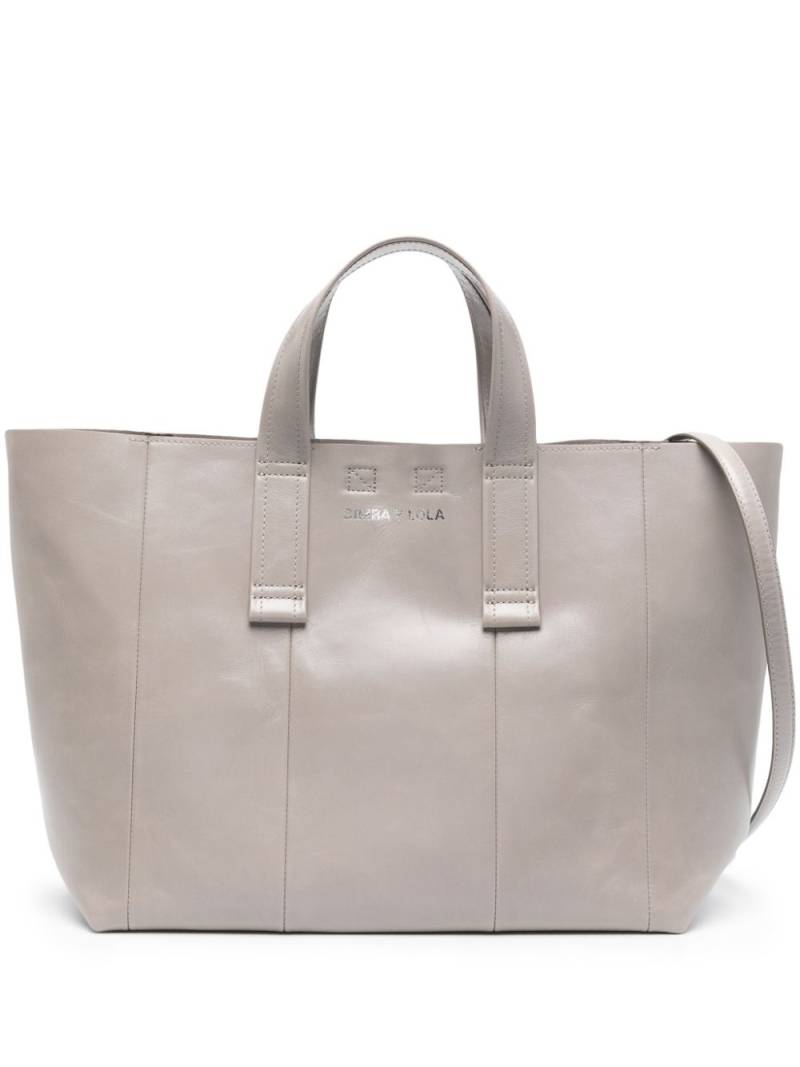 Bimba y Lola large leather tote bag - Grey von Bimba y Lola