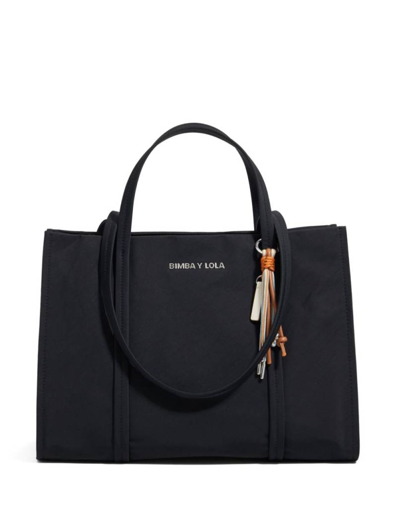 Bimba y Lola large logo-lettering tote bag - Black von Bimba y Lola