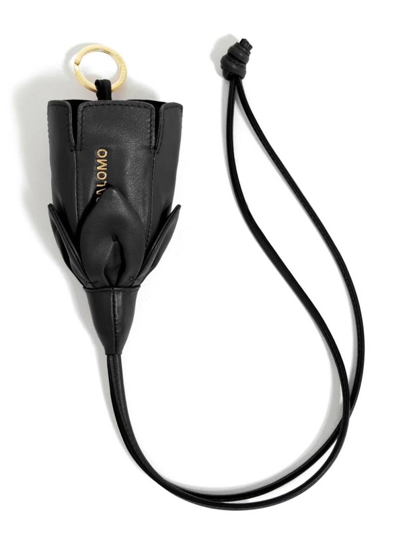 Bimba y Lola leather key ring charm - Black von Bimba y Lola