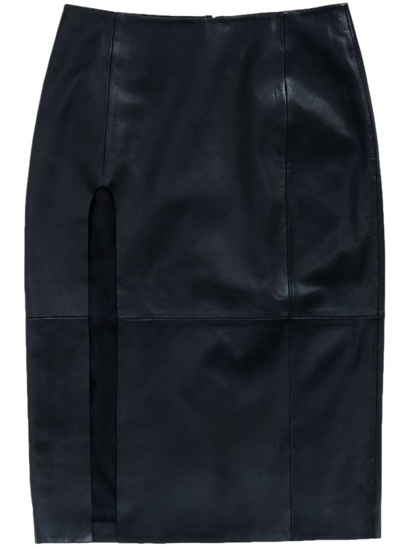 Bimba y Lola x Palomo leather midi skirt - Black von Bimba y Lola