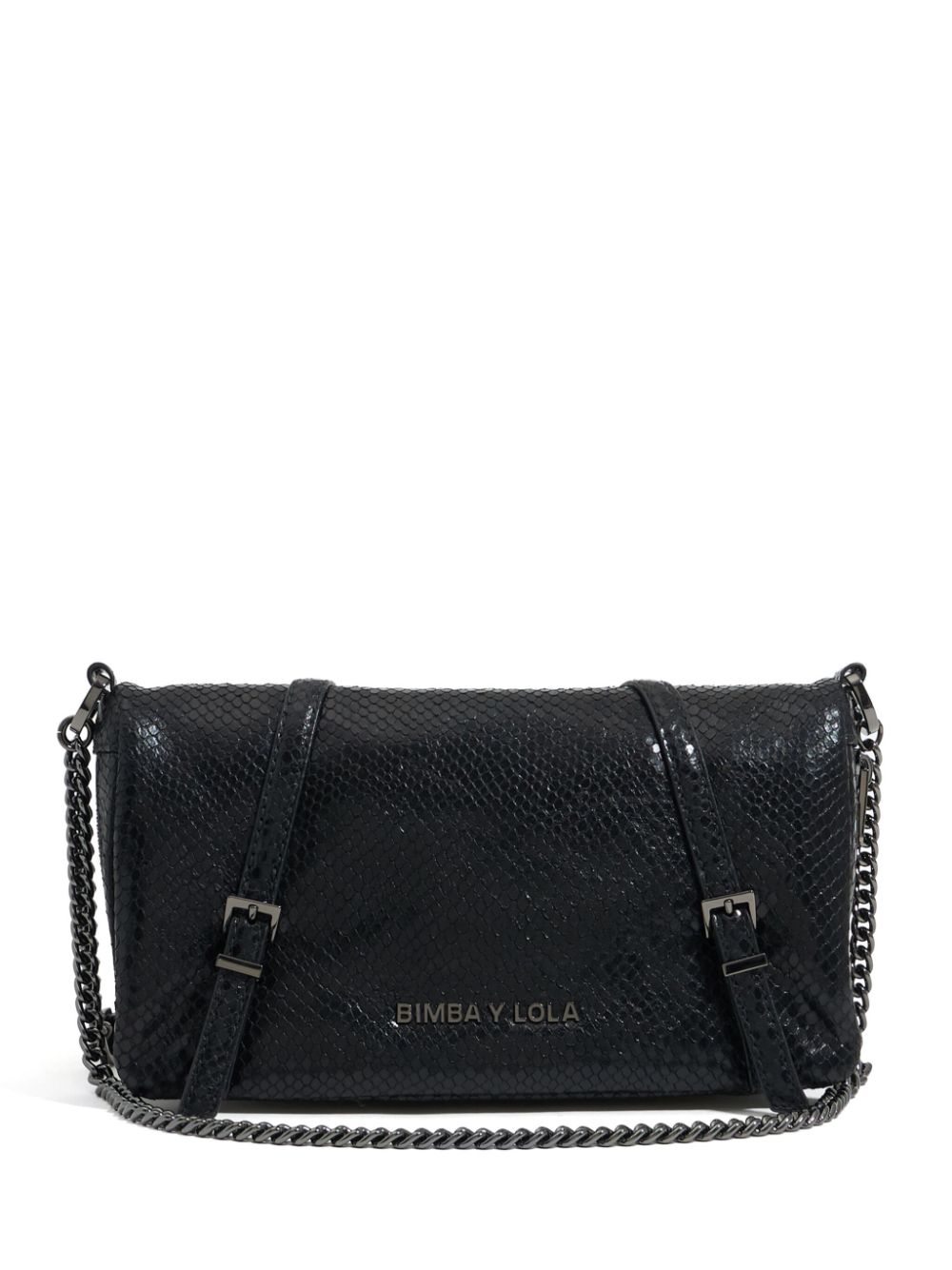 Bimba y Lola leather shoulder bag - Black von Bimba y Lola