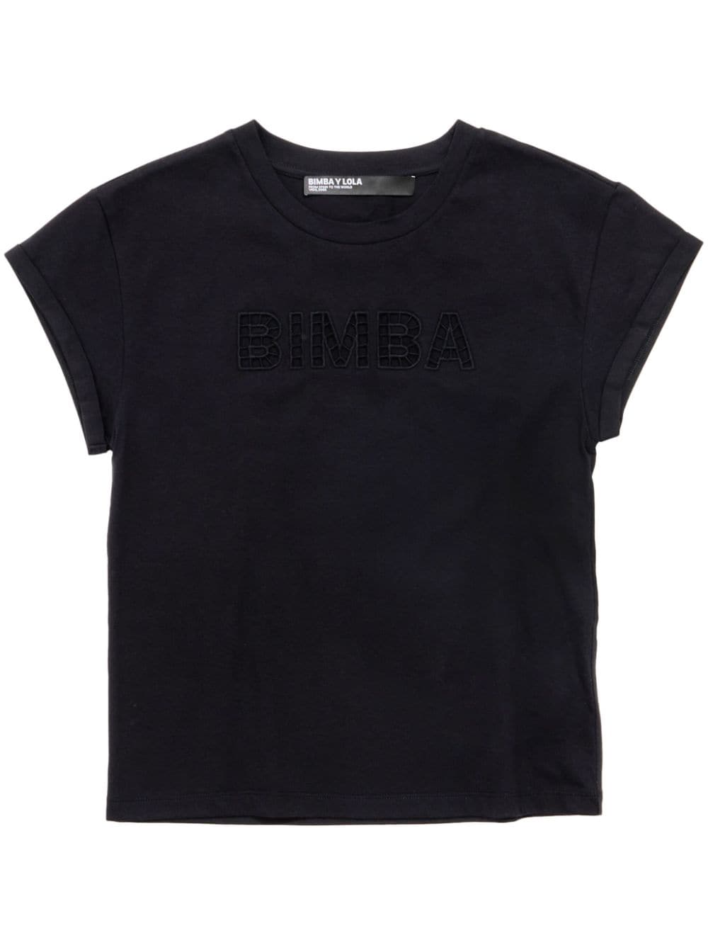 Bimba y Lola logo-embroidered T-shirt - Black von Bimba y Lola