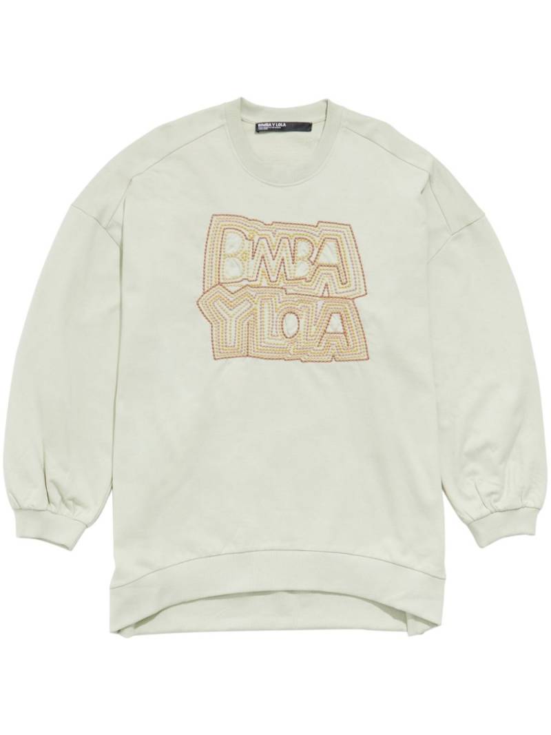 Bimba y Lola logo-embroidered sweatshirt - Green von Bimba y Lola