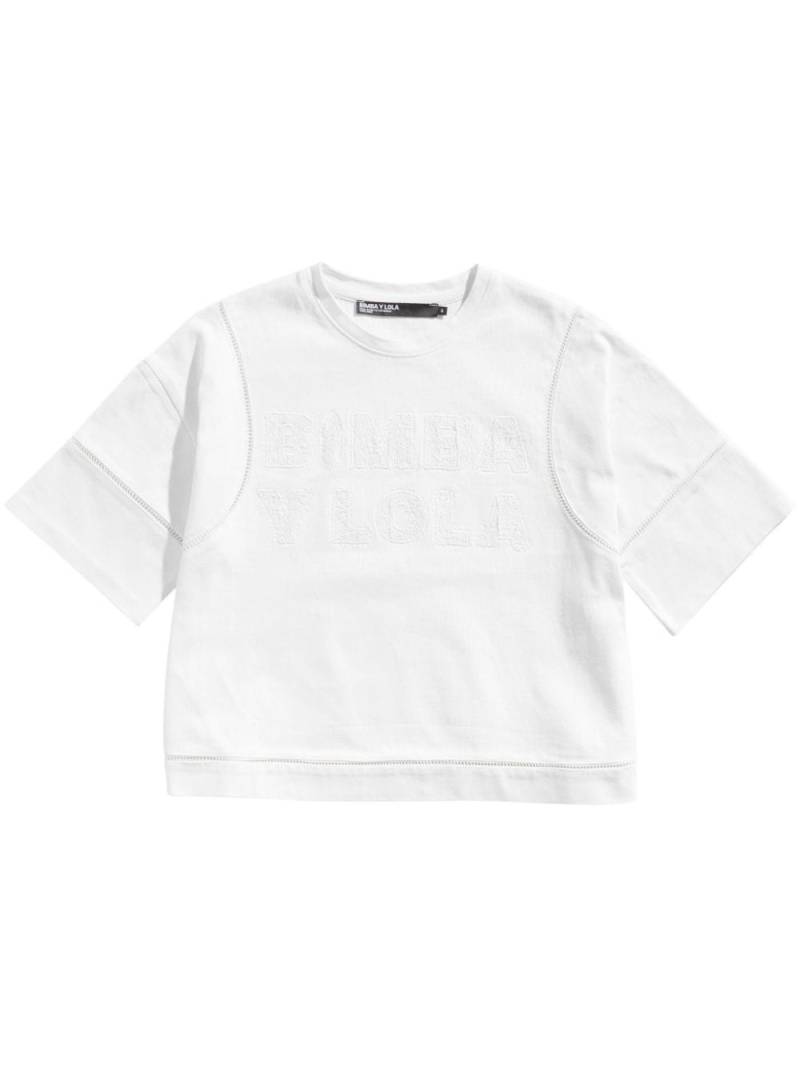 Bimba y Lola logo-embroidered sweatshirt - White von Bimba y Lola