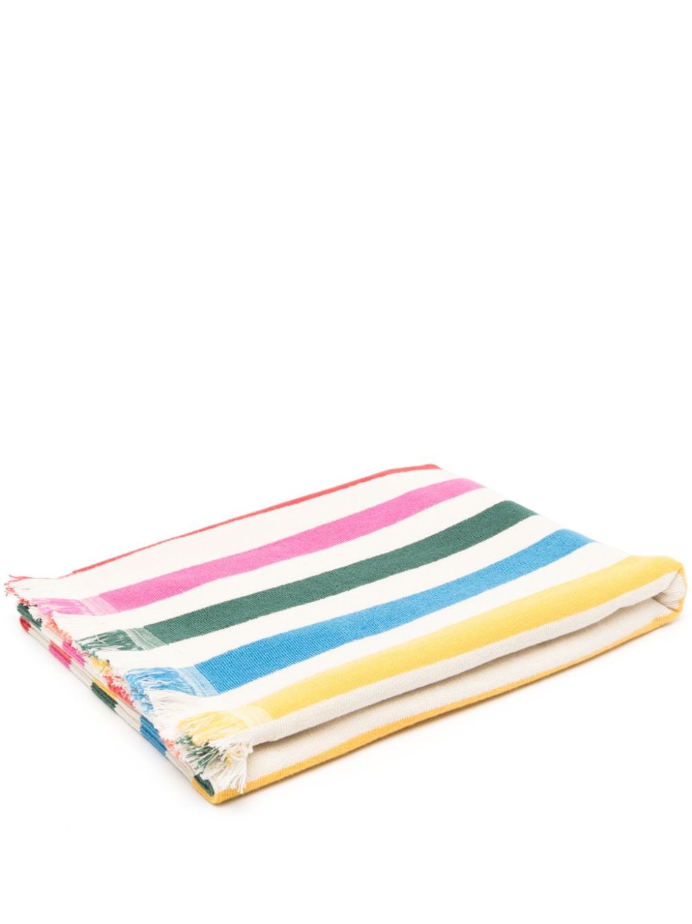 Bimba y Lola logo-jacquard striped beach towel - Neutrals von Bimba y Lola