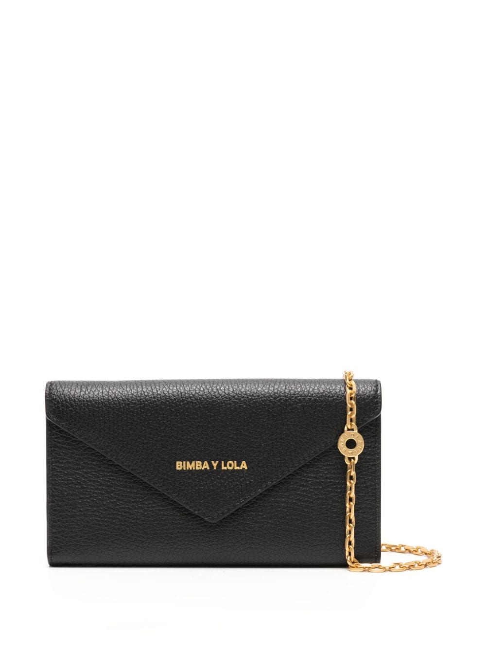 Bimba y Lola logo-lettering leather purse - Black von Bimba y Lola