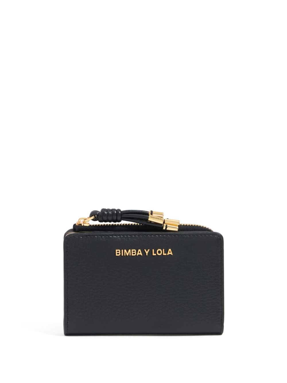 Bimba y Lola logo-lettering leather purse - Black von Bimba y Lola