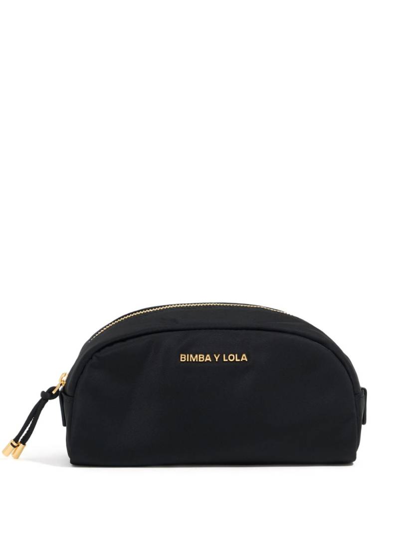 Bimba y Lola logo-lettering makeup bag - Black von Bimba y Lola