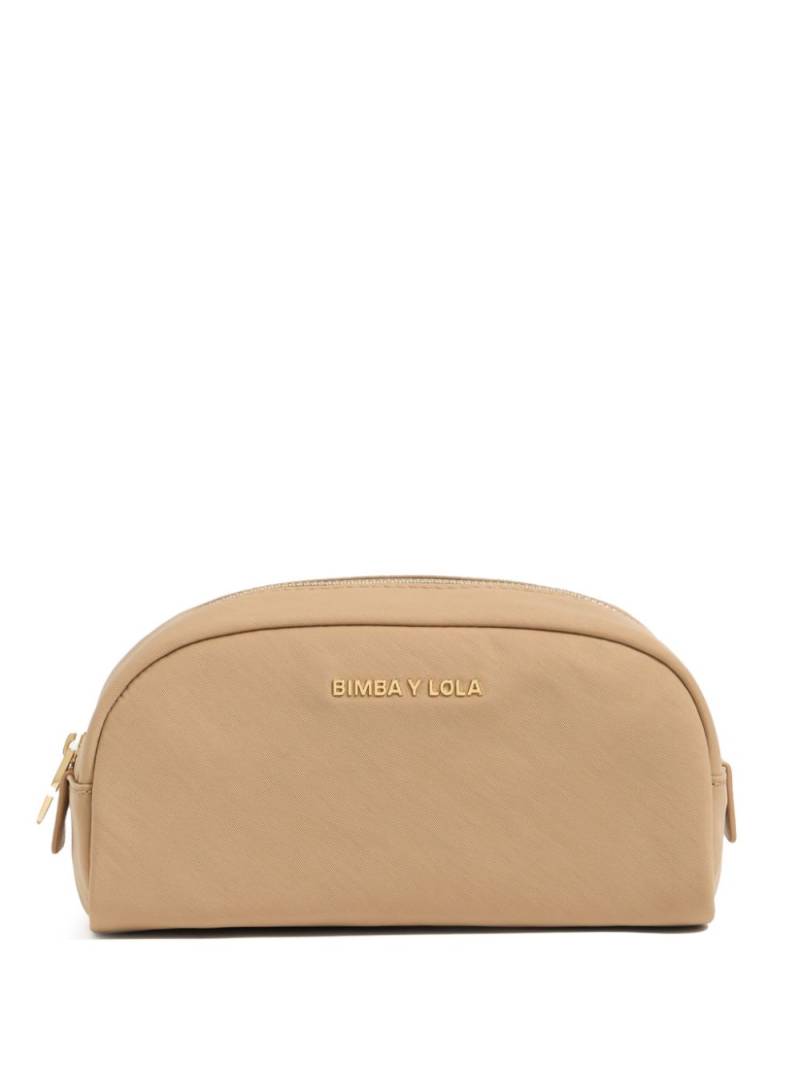 Bimba y Lola logo-lettering makeup bag - Neutrals von Bimba y Lola