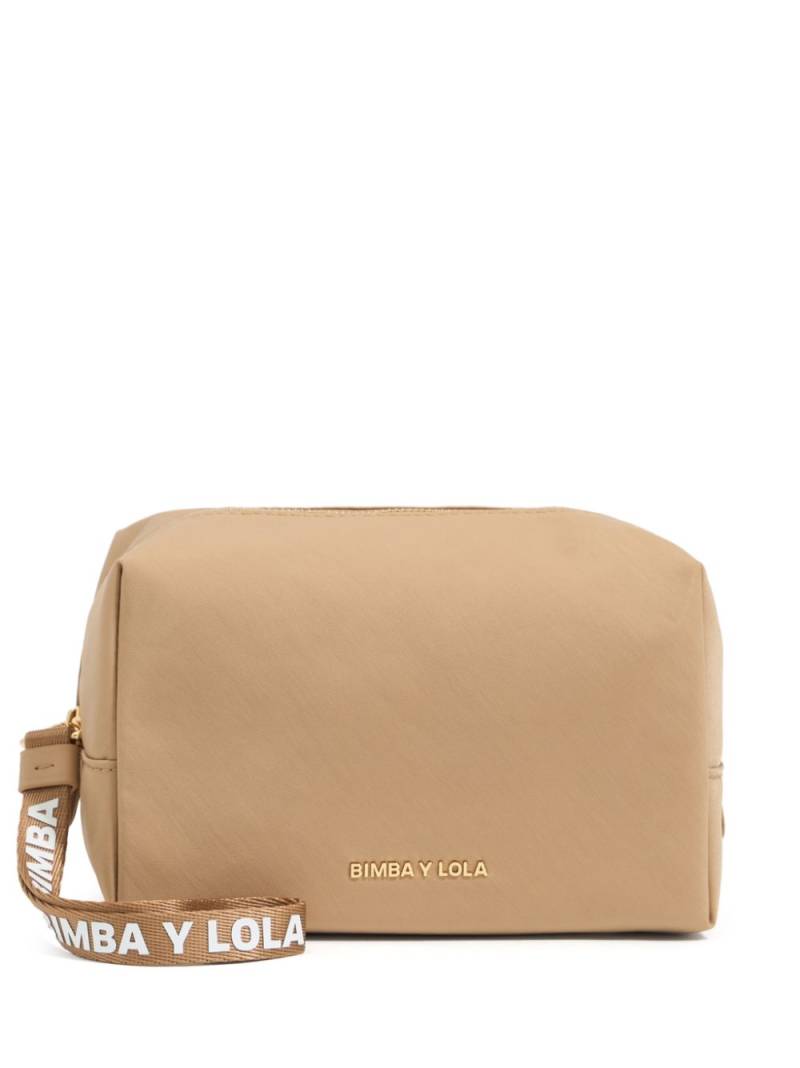 Bimba y Lola logo-lettering makeup bag - Neutrals von Bimba y Lola