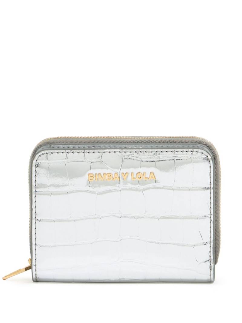 Bimba y Lola logo-lettering wallet - Silver von Bimba y Lola