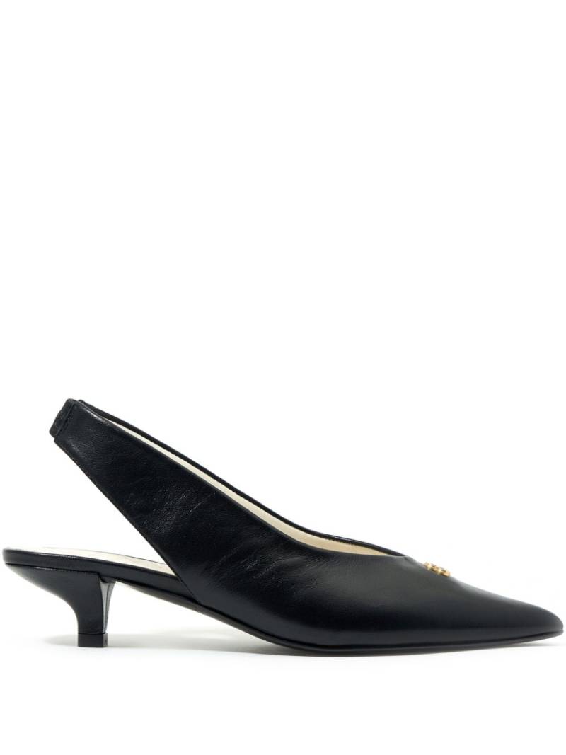 Bimba y Lola logo-plaque leather pumps - Black von Bimba y Lola