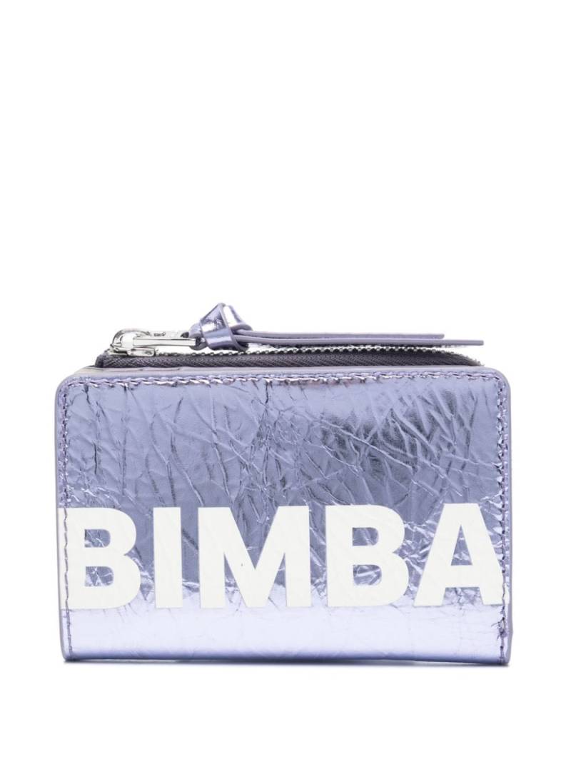 Bimba y Lola logo-print bi-fold leather wallet - Purple von Bimba y Lola