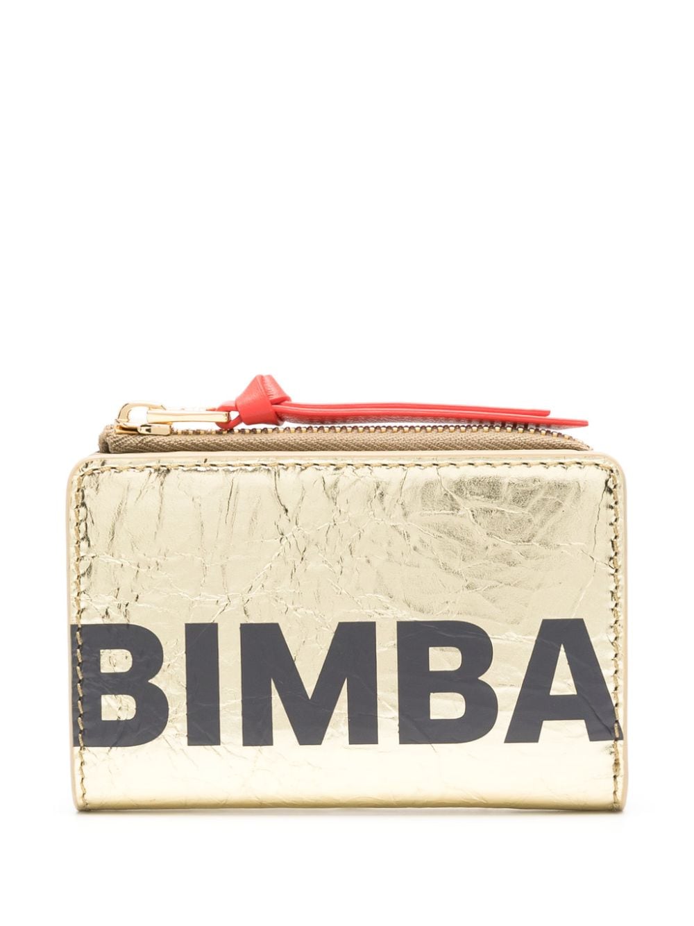 Bimba y Lola logo-print leather wallet - Gold von Bimba y Lola