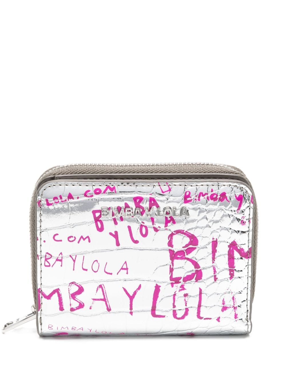 Bimba y Lola logo-stamp crocodile-effect wallet - Silver von Bimba y Lola