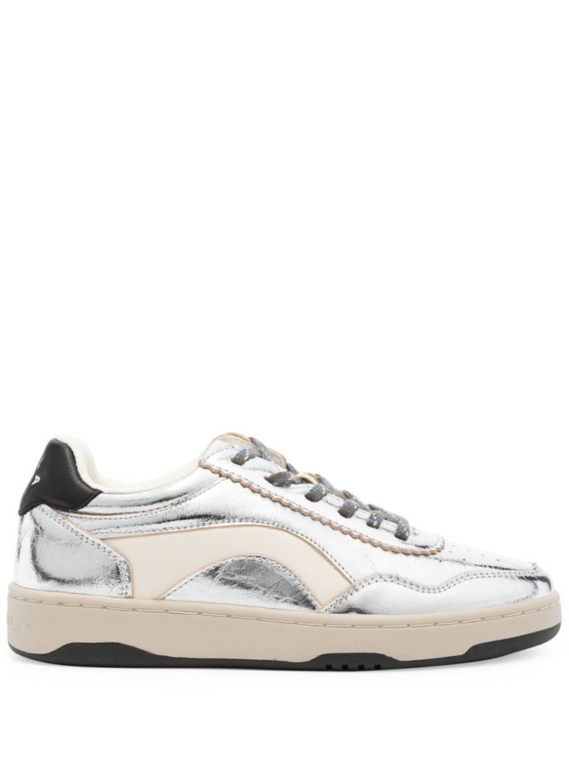 Bimba y Lola Cupsole leather sneakers - Silver von Bimba y Lola