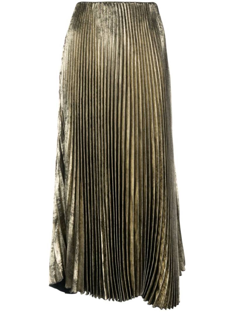 Bimba y Lola metallic-effect pleated midi skirt - Gold von Bimba y Lola