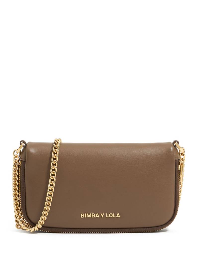 Bimba y Lola mini leather crossbody bag - Brown von Bimba y Lola