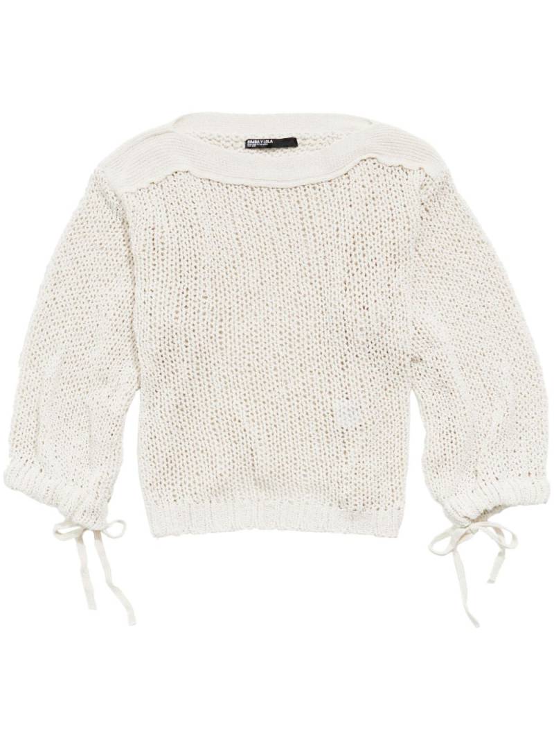 Bimba y Lola open-knit jumper - White von Bimba y Lola