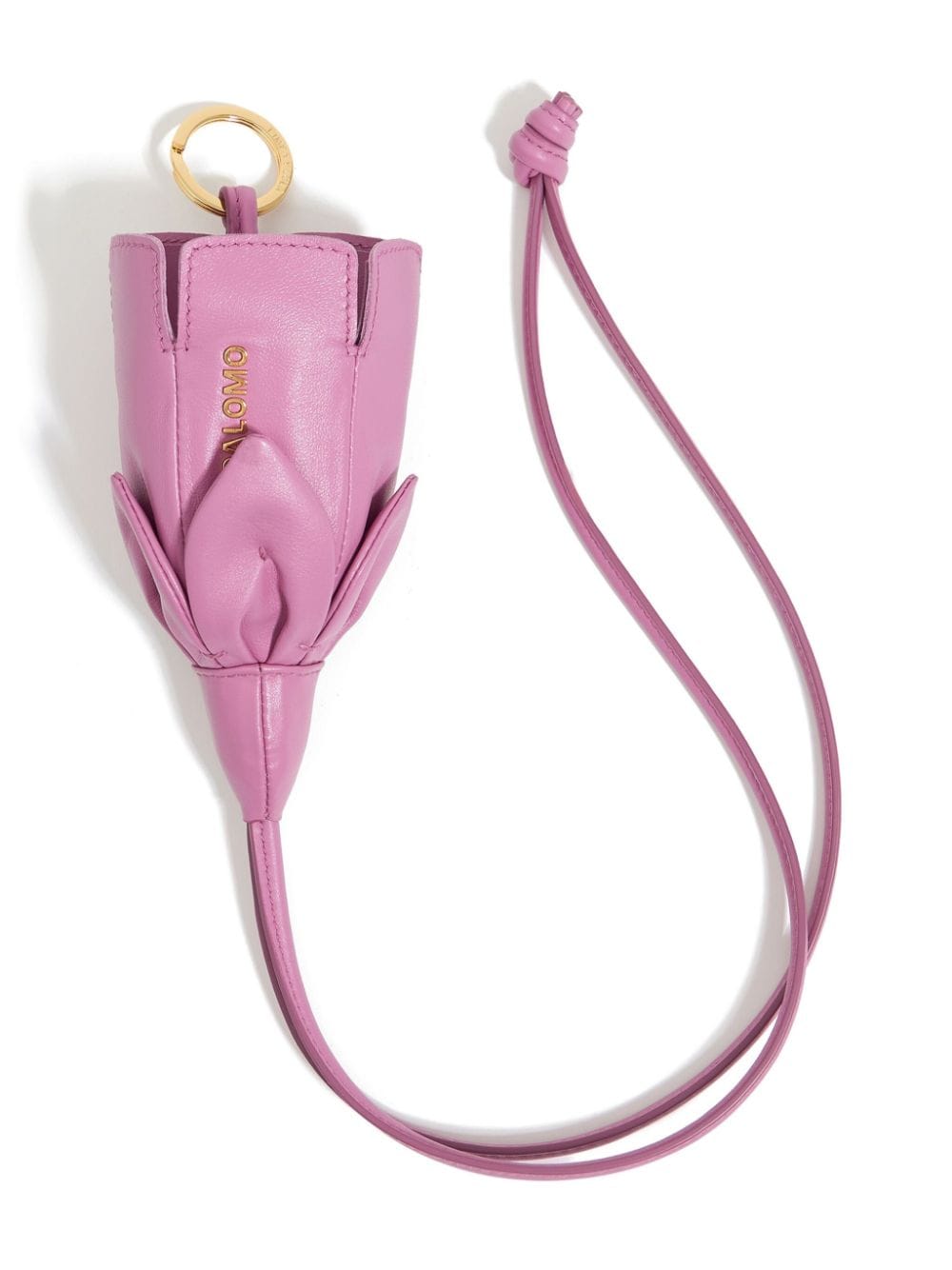 Bimba y Lola plaque leather keyring - Pink von Bimba y Lola