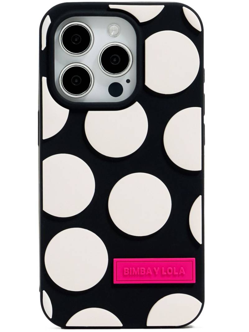 Bimba y Lola polka-dot iPhone 15 Pro case - Black von Bimba y Lola