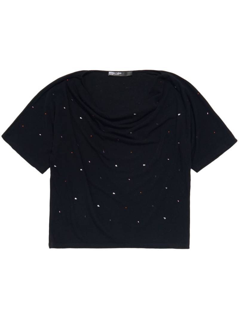 Bimba y Lola rhinestone-embellished T-shirt - Black von Bimba y Lola