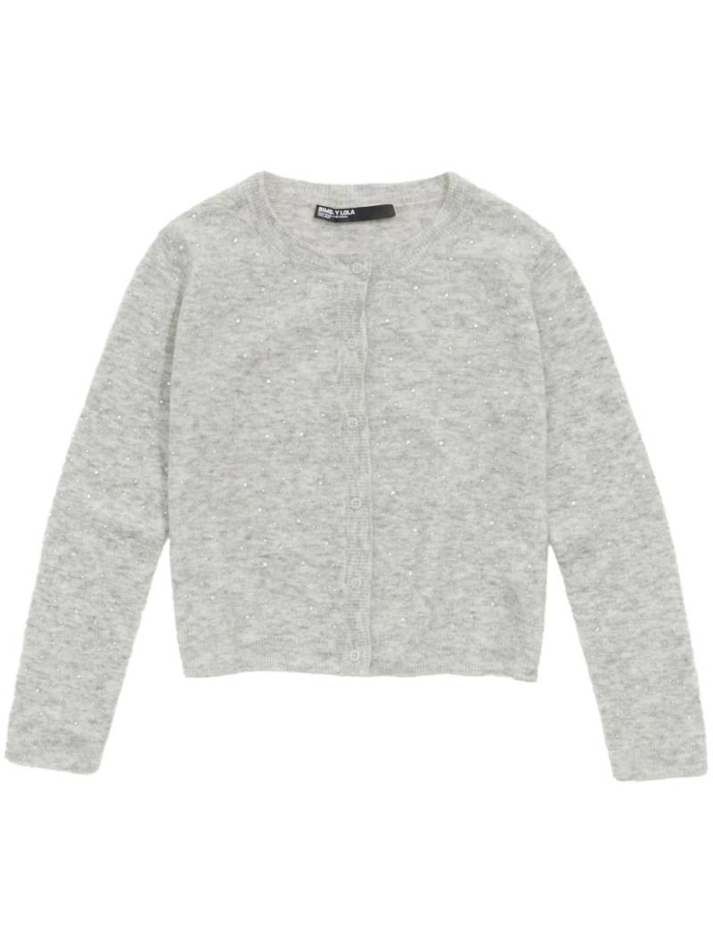 Bimba y Lola rhinestone-embellished cardigan - Grey von Bimba y Lola