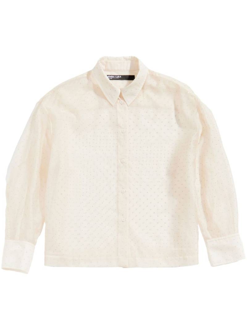 Bimba y Lola rhinestone-embellished shirt - Neutrals von Bimba y Lola