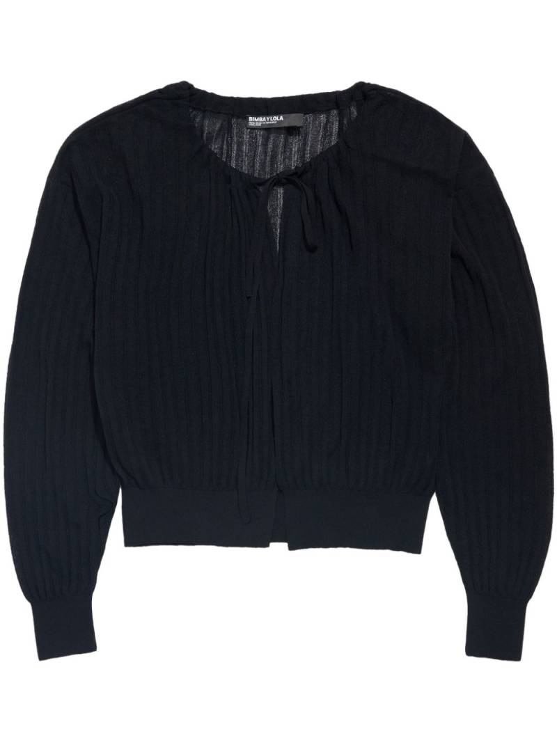 Bimba y Lola ruched-detail cardigan - Black von Bimba y Lola