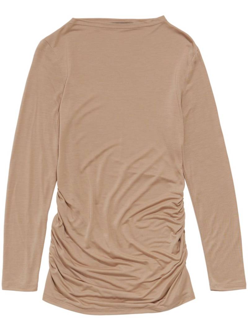 Bimba y Lola ruched long-sleeve T-shirt - Brown von Bimba y Lola