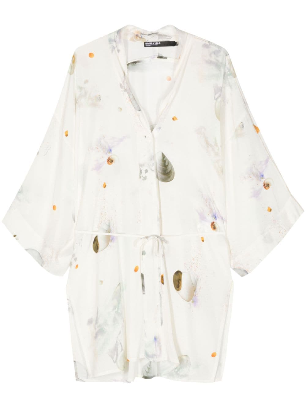 Bimba y Lola shell-print crepe shirt - White von Bimba y Lola