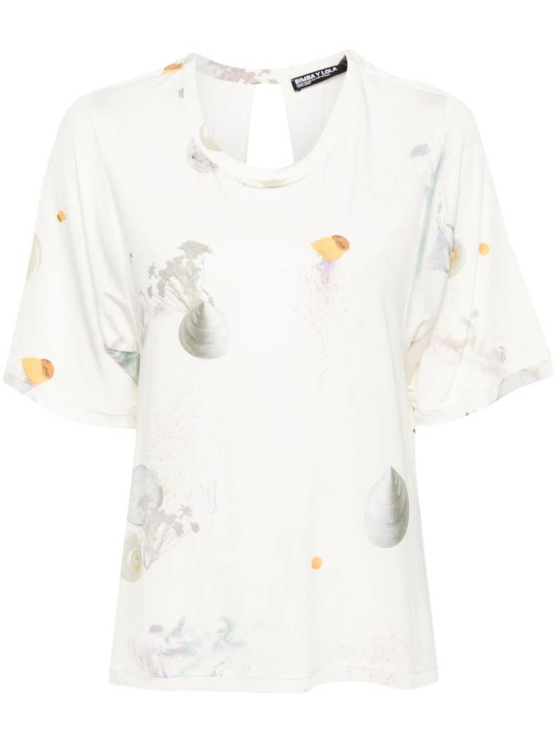 Bimba y Lola shells-print T-shirt - White von Bimba y Lola