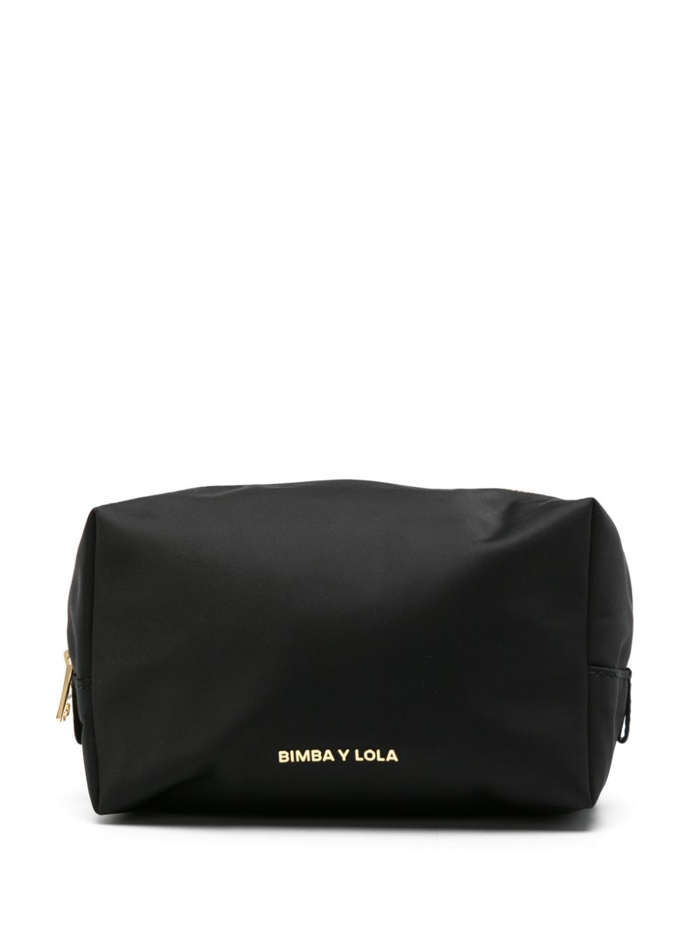 Bimba y Lola small logo-lettering makeup bag - Black von Bimba y Lola