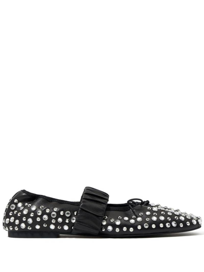 Bimba y Lola stud-embellished leather ballerina shoes - Black von Bimba y Lola